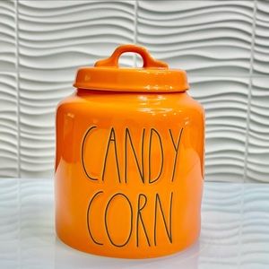 Rae Dunn Matte Orange Candy Corn Canister